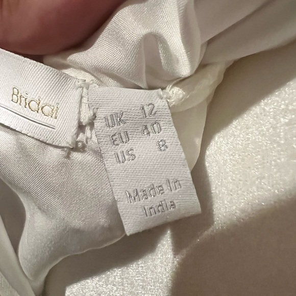 ASOS Ciara White sequin kimono sleeve Wedding Dress - Picture 10 of 12